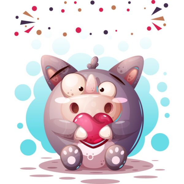 Vector, Cute Hippo Clipart, Cute Vectors Kids - AA  3  Thumbnail