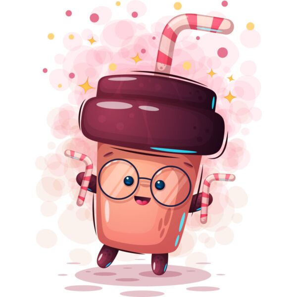 Vector, Cute Sweet Beverage Clipart, Cute Vectors Kids - A 08 Thumbnail