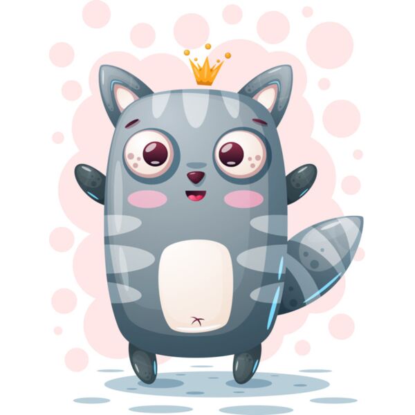 Vector, Cute Cat Clipart, Cute Vectors Kids - A 04 Thumbnail