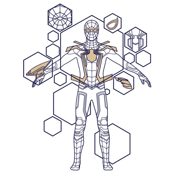 Spiderman, Iron Spider Blue Print Movie, Spider-Man No Way Home - SMM 13 Thumbnail