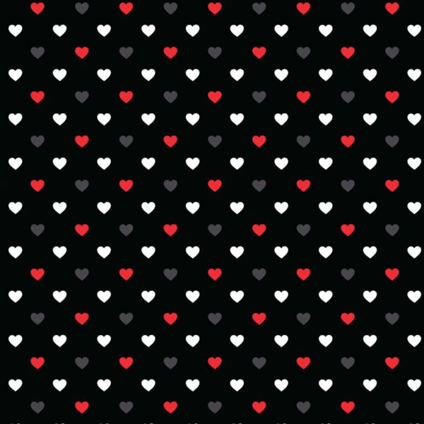 Pattern  Black Red White Hearts  Background Designs with Frame  Coordinate A Background  CDG 15 Thumbnail