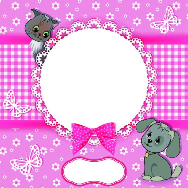 Royal  Cute Dogs  Background Designs with Frame  Kids Girls Background Background  KGB 28 Thumbnail