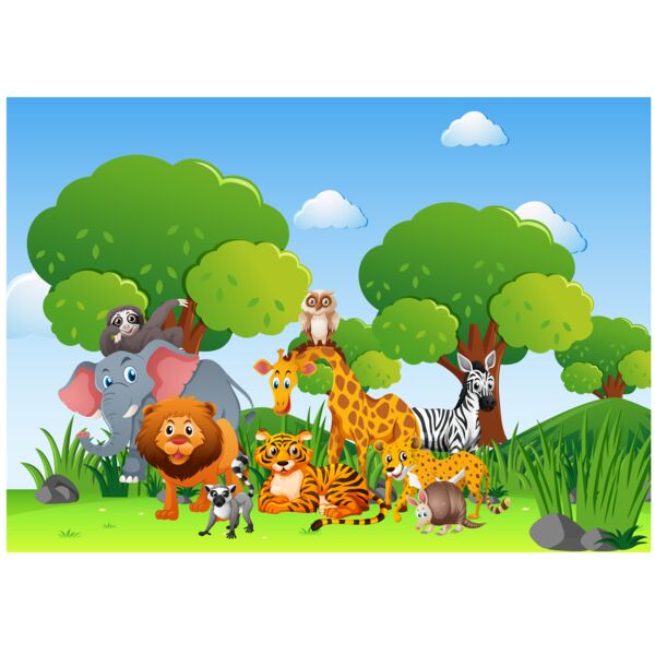 Bg  Wonderful Animals  Background Designs with Frame  Kids Boy Background Background  KBB 32 Thumbnail