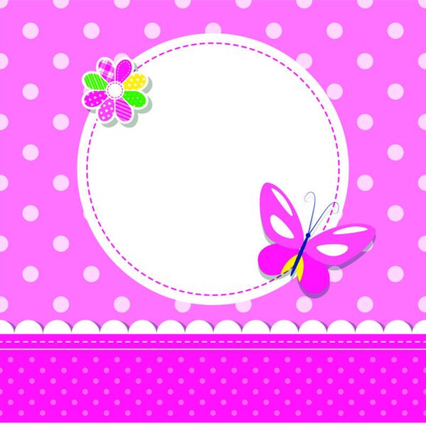 Royal  Flower   Butterfly  Background Designs with Frame  Kids Girls Background Background  KGB 31 Thumbnail