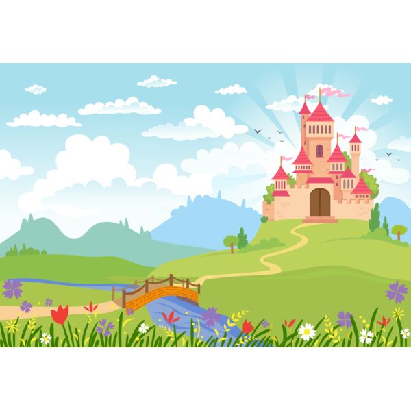 Royal  Castle Background 5  Background Designs with Frame  Kids Girls Background Background  KGB 5 Thumbnail
