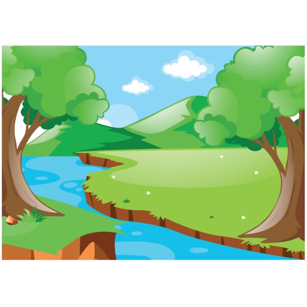 Bg  Trees and River  Background Designs with Frame  Kids Boy Background Background  KBB 35 Thumbnail