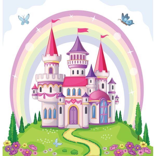 Royal  Castle Background 2  Background Designs with Frame  Kids Girls Background Background  KGB 2 Thumbnail