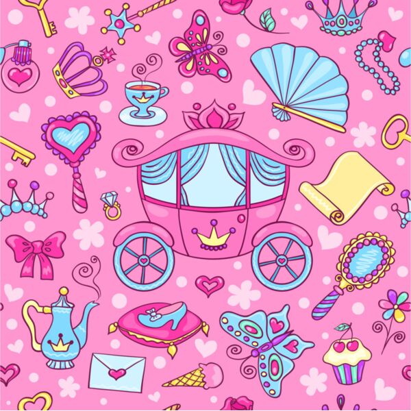 Princess  Princess Cargo  Background Designs with Frame  Kids Girl Background  KGP 3 Thumbnail