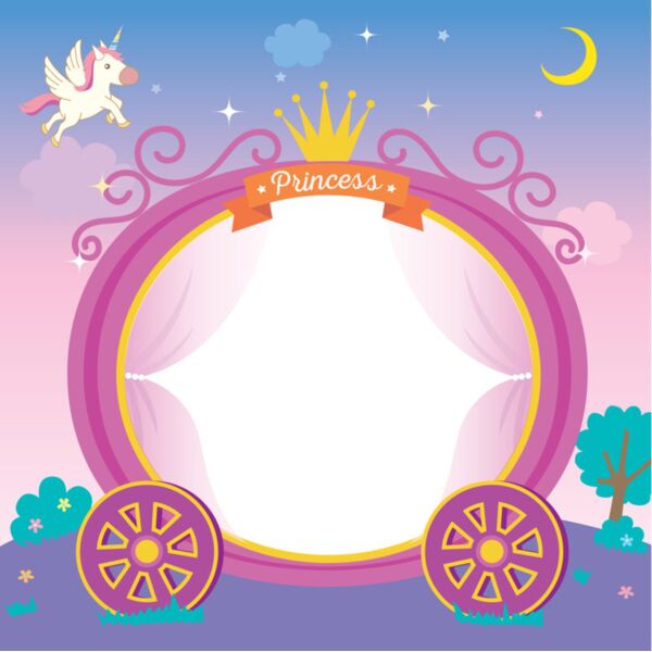 Royal  Princess Carrier 2  Background Designs with Frame  Kids Girls Background Background  KGB 11 Thumbnail