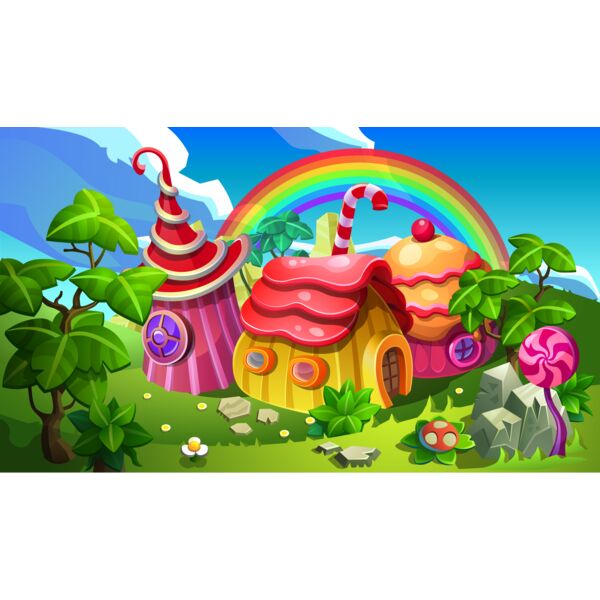 Royal  Cake House  Background Designs with Frame  Kids Girls Background Background  KGB 16 Thumbnail