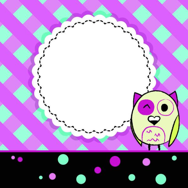 Royal  Cute Owl  Background Designs with Frame  Kids Girls Background Background  KGB 27 Thumbnail