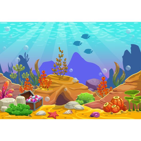 Bg  Underwater Cave  Background Designs with Frame  Kids Boy Background Background  KBB 29 Thumbnail