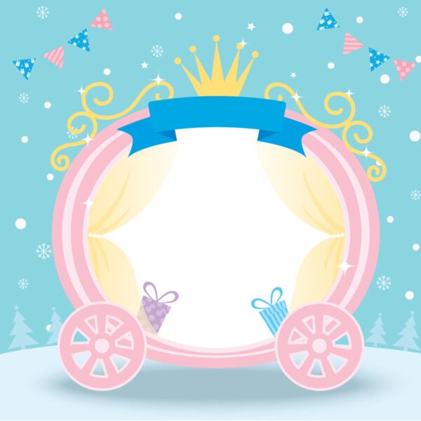 Royal  Princess Carrier 1  Background Designs with Frame  Kids Girls Background Background  KGB 10 Thumbnail