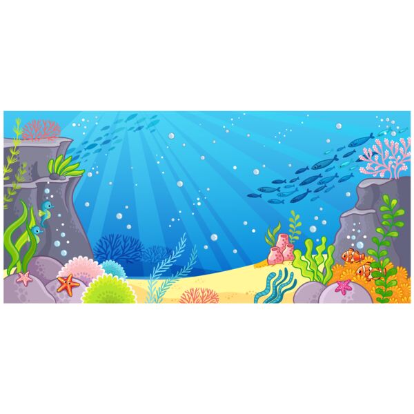 Bg  School of Fish  Background Designs with Frame  Kids Boy Background Background  KBB 26 Thumbnail