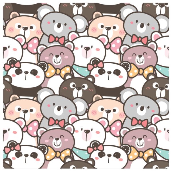 Princess  Cute Bears  Background Designs with Frame  Kids Girl Background  KGP 15 Thumbnail