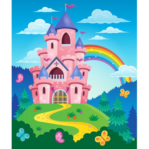 Royal  Castle Background 1  Background Designs with Frame  Kids Girls Background Background  KGB 1 Thumbnail