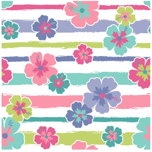 Flower  Pastel Colored Flowers with Stripe Background  Background Designs with Frame  Floral Background  FLR 27 Thumbnail
