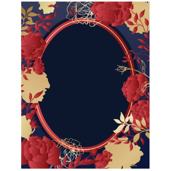 Frame  Frame with Red Flowers 1  Background Designs with Frame  Elegant A Background  ELB 4 Thumbnail