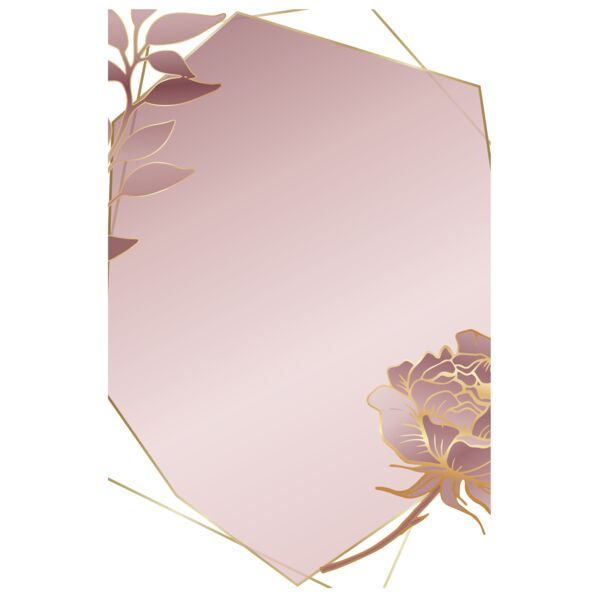 Frame  Pink Colored Flower   Leaves  Background Designs with Frame  Elegant A Background  ELB 3 Thumbnail