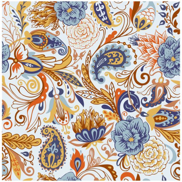Pattern  Ornamental Textile 10  Background Designs with Frame  Paisley Background  PSL 17 Thumbnail