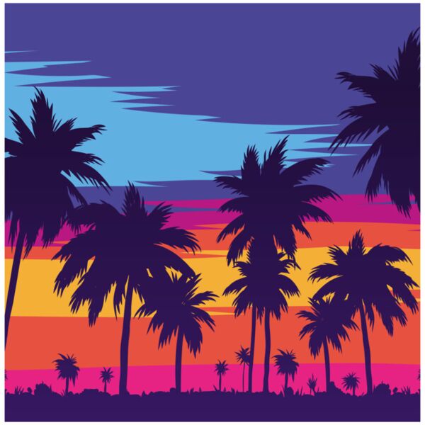 Season  Palm Tree 2  Background Designs with Frame  Summer Background  SMR 16 Thumbnail