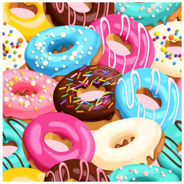 Food  Animated Donut  Background Designs with Frame  Food Background  FD 1 Thumbnail