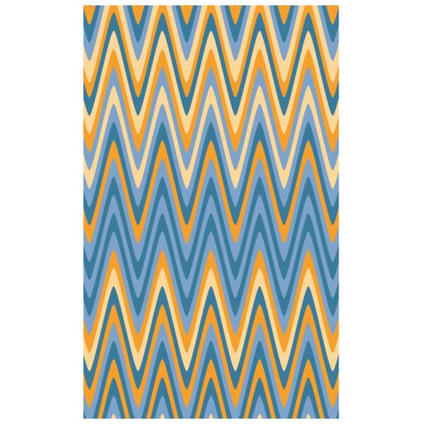 Pattern  Light   Dark Orange   Blue Curvy Waves  Background Designs with Frame  Retro Background  RTR 4 Thumbnail