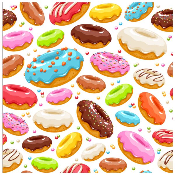 Food  Scattered Donut  Background Designs with Frame  Food Background  FD 6 Thumbnail