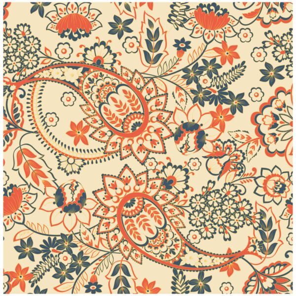 Pattern  Ornamental Textile 8  Background Designs with Frame  Paisley Background  PSL 15 Thumbnail