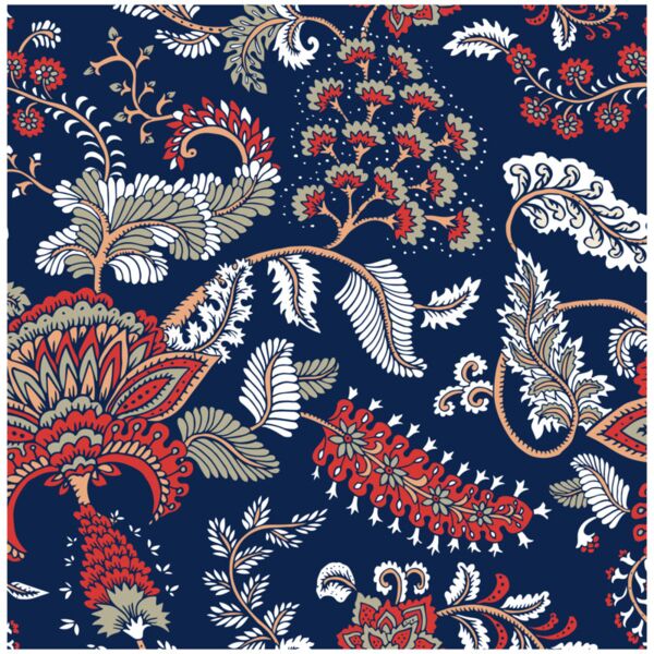 Pattern  Ornamental Textile 16  Background Designs with Frame  Paisley Background  PSL 23 Thumbnail