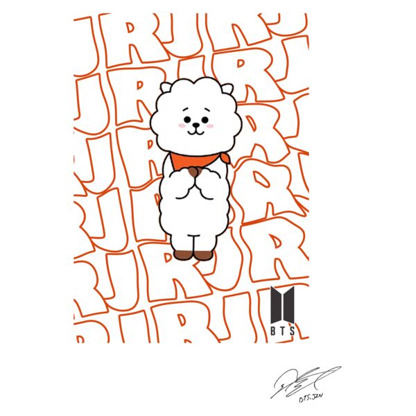 BTS, Fluffy Sheep Cliparts, BT21, BW - 5 Thumbnail