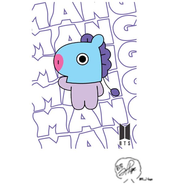 BTS, Pony Head Cliparts, BT21, BW - 6 Thumbnail