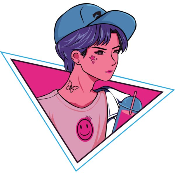 Anime, Girl Casual Style Clipart, Anime Japanese Style, AJS-6 Thumbnail