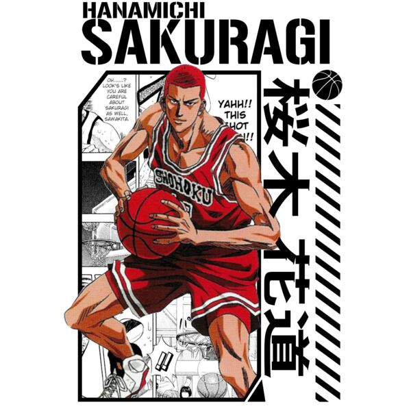 Slamdunk, Sakuragi Clipart, Anime Tees, ATS 6 Thumbnail