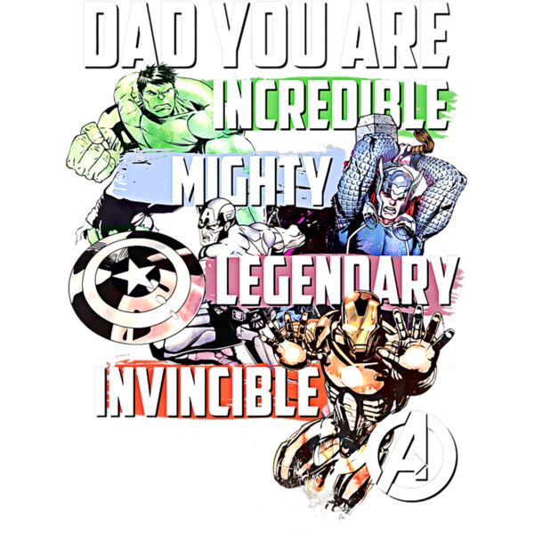 Statements, Dad You Are Incredible Mighty Legendary Invincible Clipart, Super Hero Dad, SHD 2 Thumbnail