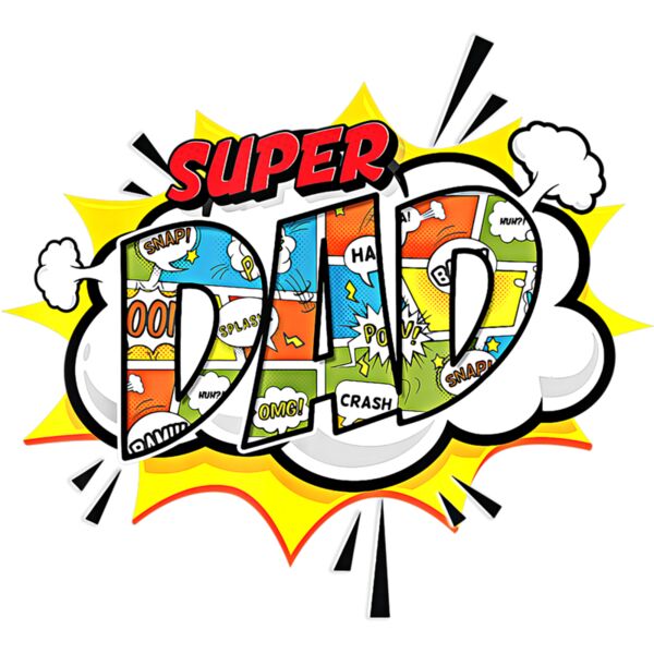 Statements, Super Dad Comics Clipart, Super Hero Dad, SHD 5 Thumbnail