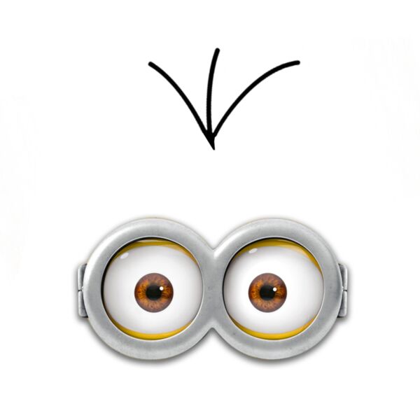 Illumination, Two Eyes with Three Strands Hair Clipart, Minions - MON 3 Thumbnail