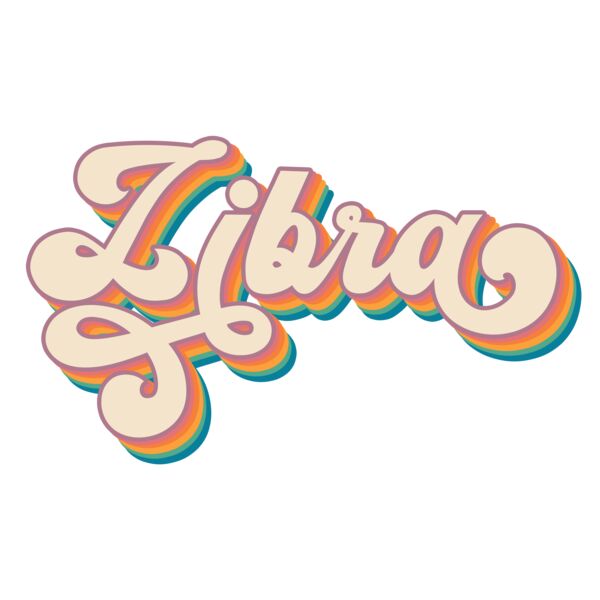 Star Sign, Libra Clipart, Retro Zodiac, KZ 7 Thumbnail
