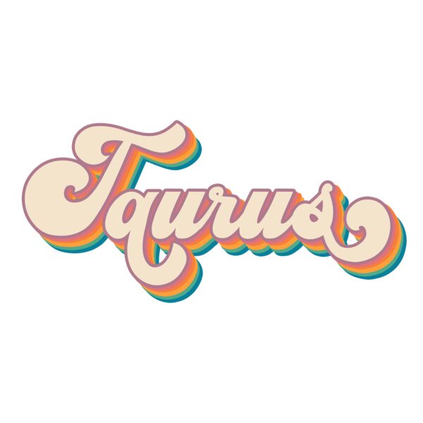 Star Sign, Taurus Clipart, Retro Zodiac, KZ 11 Thumbnail