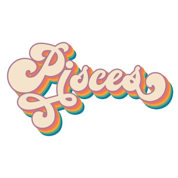 Star Sign, Pisces Clipart, Retro Zodiac, KZ 8 Thumbnail