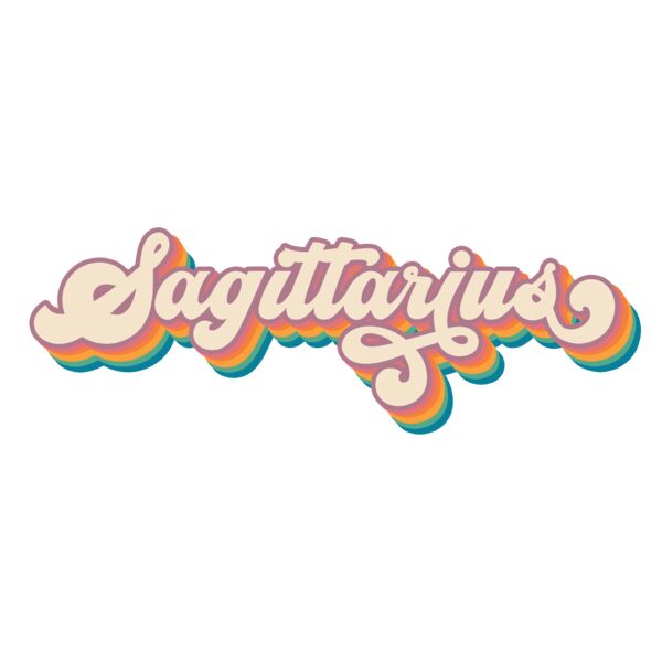 Star Sign, Sagittarius Clipart, Retro Zodiac, KZ 9 Thumbnail