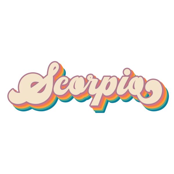 Star Sign, Scorpio Clipart, Retro Zodiac, KZ 10 Thumbnail