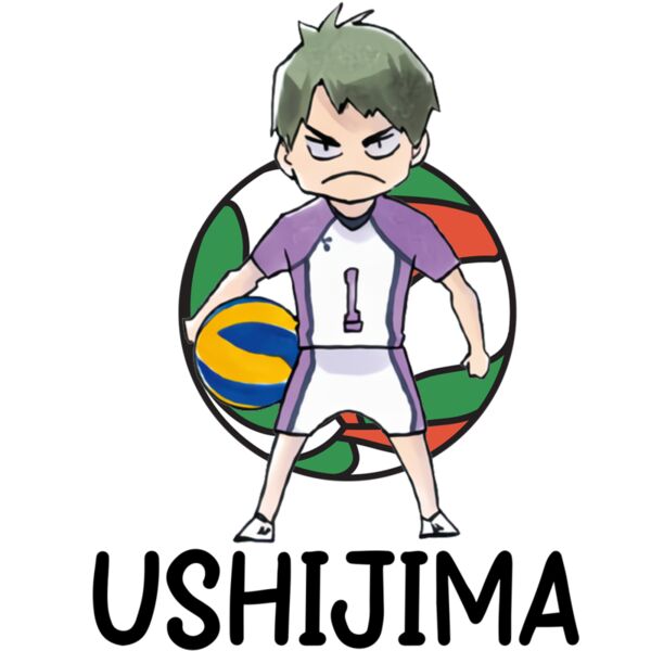 Volleyball, Ushijima Clipart, Haikyuu Chibi - HKC 7 Thumbnail
