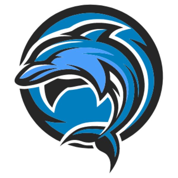 Dolphin, School Mascot, Sports Logo, Animal Logo, Esports Logo, Changeable Color, Animal Vector Mascot Thumbnail
