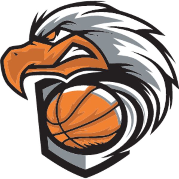 Basketball Falcon, School Mascot, Sports Logo, Animal Logo, Esports Logo, Changeable Color, Animal Vector Mascot Thumbnail