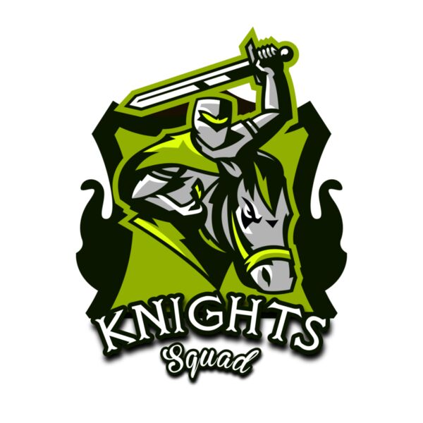 Knights Squad, Sports Logo, Gamer Logo, Esports Logo, Changeable Color, Gaming Vector Mascot Thumbnail