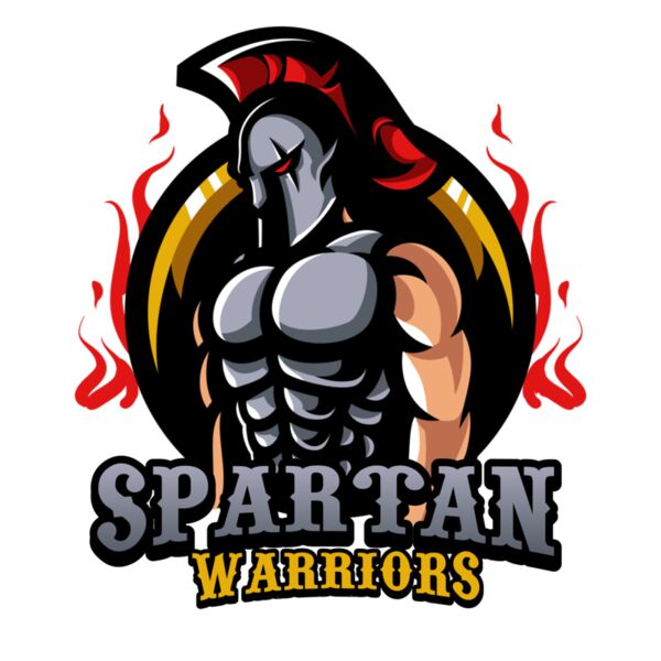 Spartan Warriors, Sports Logo, Gamer Logo, Esports Logo, Changeable Color, Gaming Vector Mascot Thumbnail