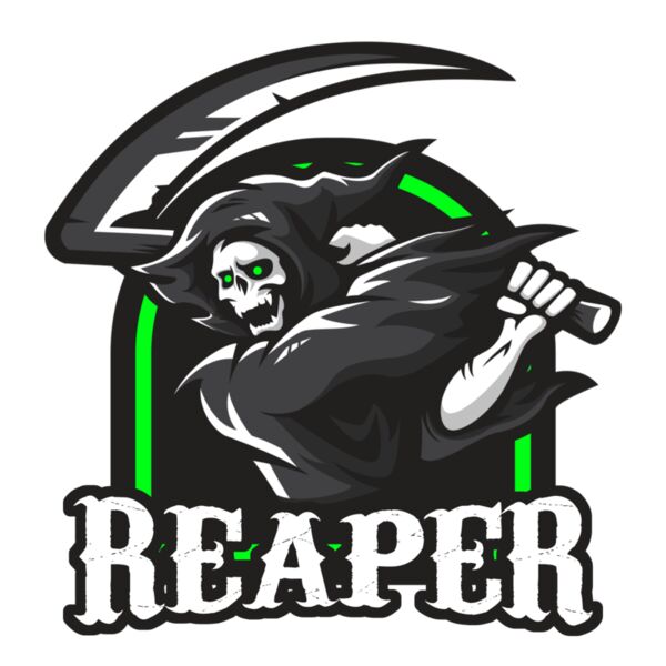 Reaper, Sports Logo, Gamer Logo, Esports Logo, Changeable Color, Gaming Vector Mascot Thumbnail