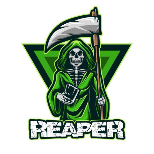 Reaper, Sports Logo, Gamer Logo, Esports Logo, Changeable Color, Gaming Vector Mascot Thumbnail