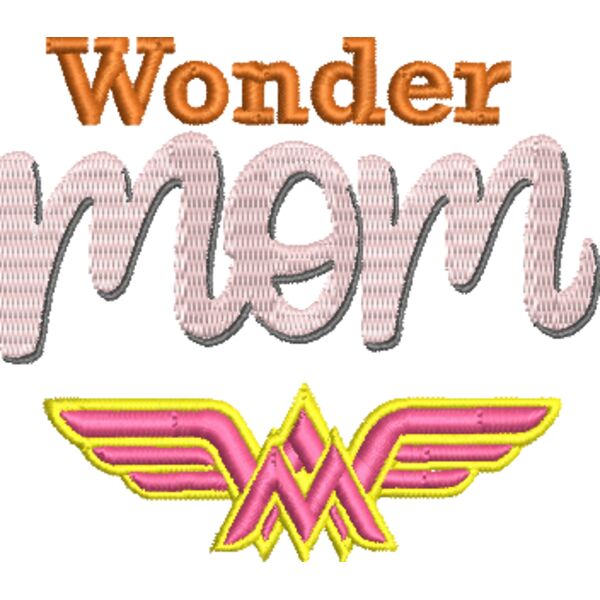 Wonder Mom with Logo 4x4 Thumbnail